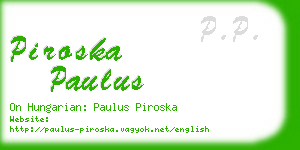 piroska paulus business card